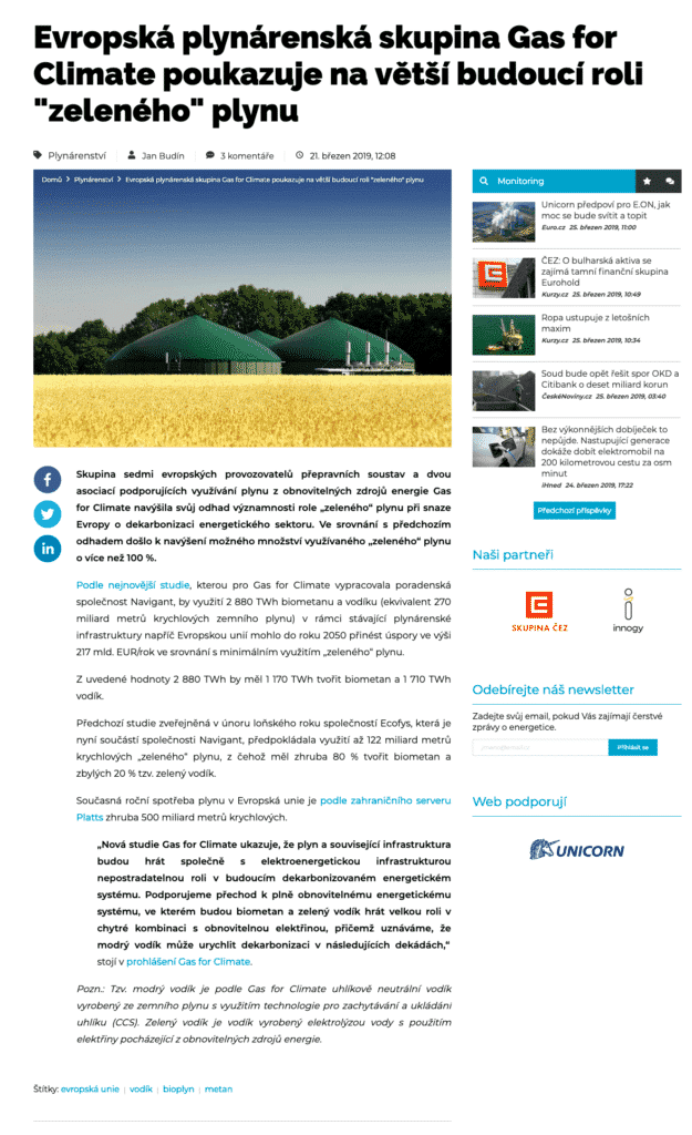 EFG Gas for Climate 1