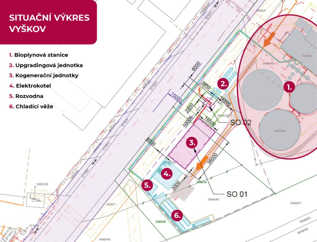Situační výkres areálu EFG Vyškov BPS